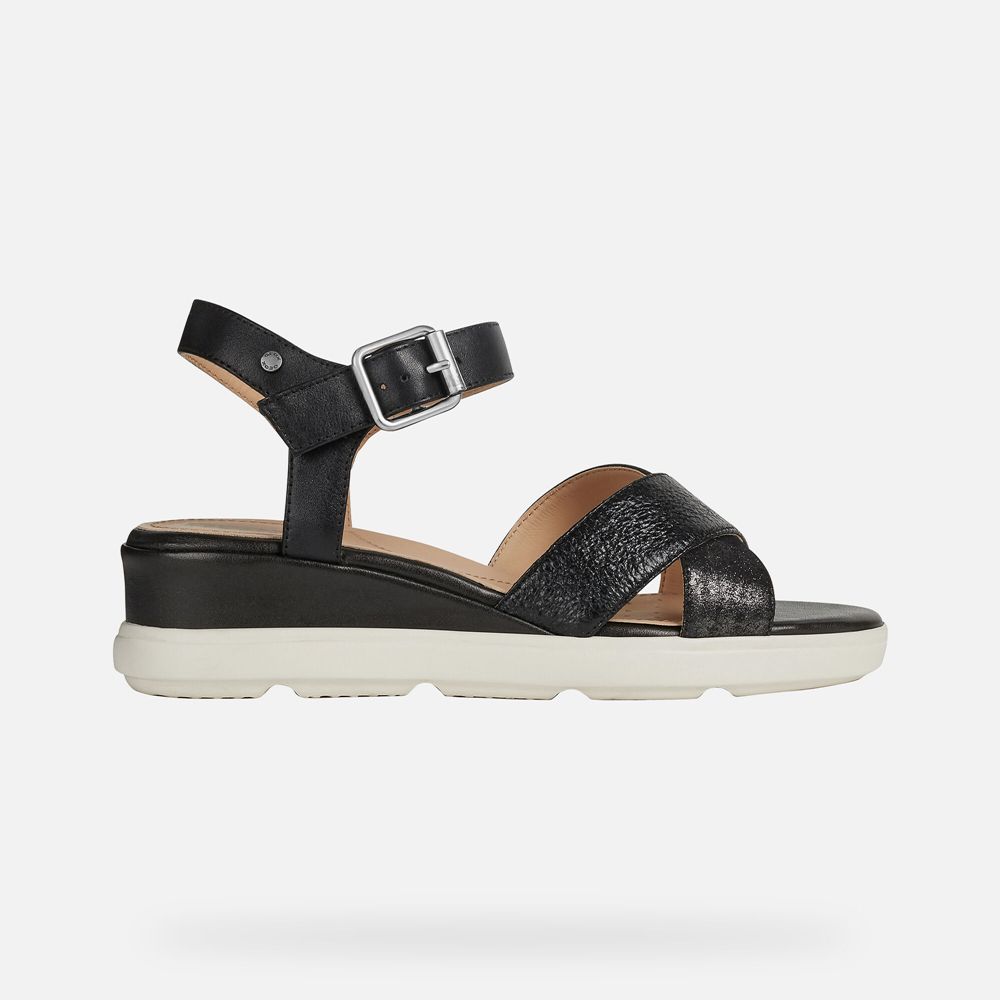 Sandalias Geox Senhora Pretas - Pisa - VUKEW0864